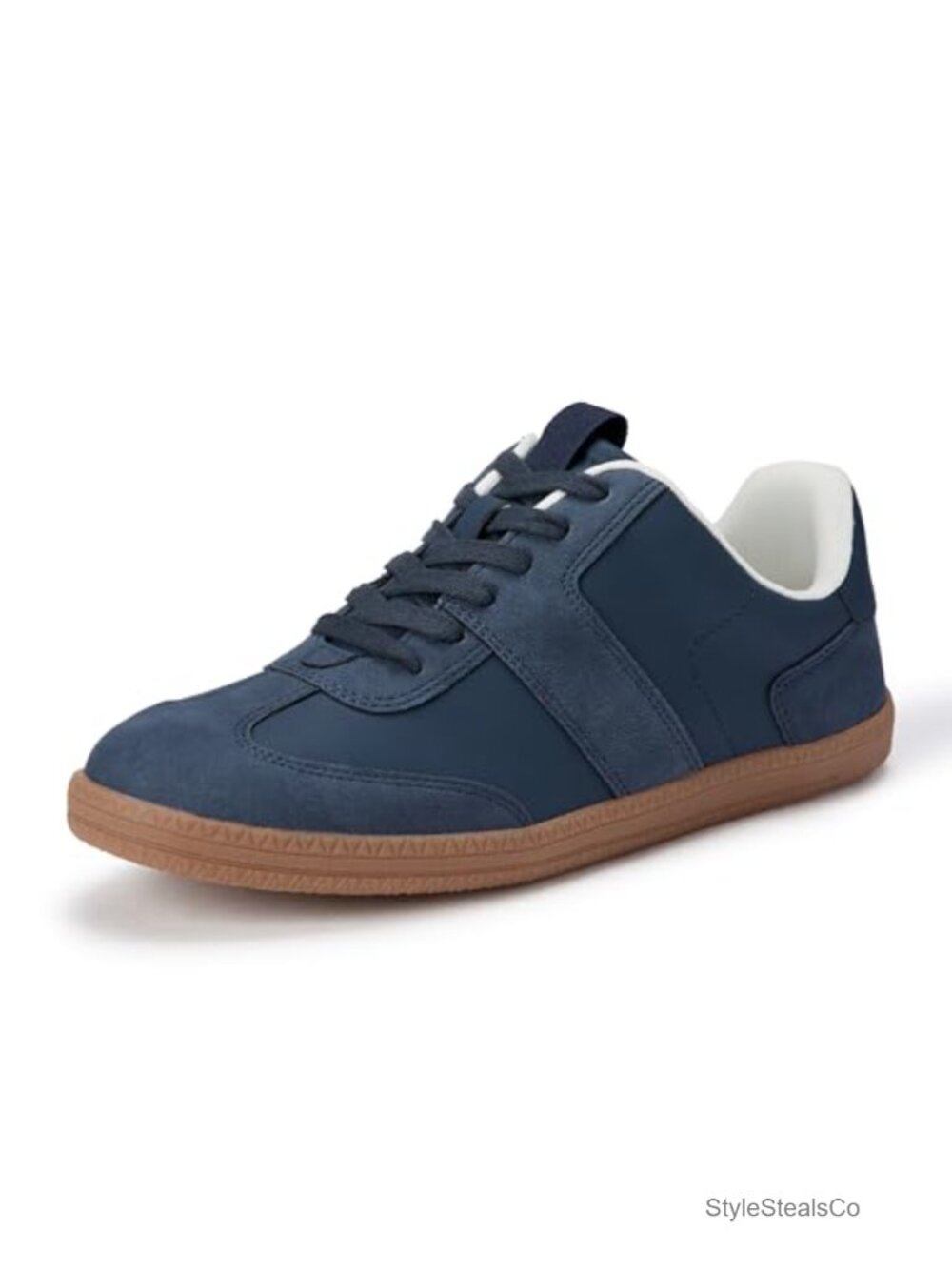 Women's Retro Fashion Sneakers, Faux Leather Lace-Up, Padded Collar